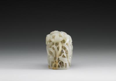 图片[2]-Jade finial with “egret and shoals” motif, Yuan dynasty (1271-1368)-China Archive